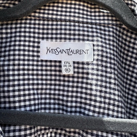 Yves Saint Laurent Black and White Casual Button Down Shirt - Picture 3 of 3